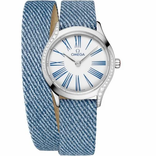 Omega Mini Trésor Quartz 26 Stainless Steel - Diamond / White Enamel / Double Tour 428.17.26.60.04.009 (42817266004009)